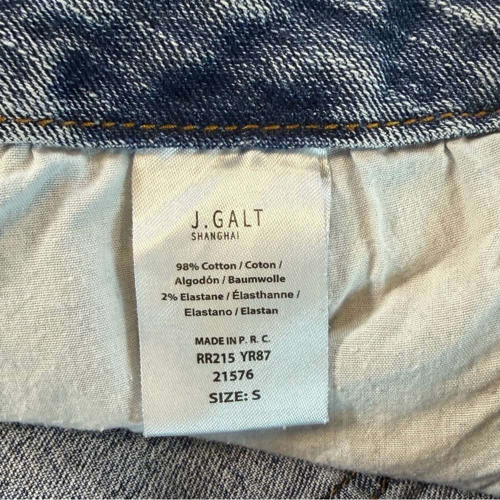 J. GALT Shanghai Denim Jeans Women S (26x32) Blue Flare Low Rise Medium Wash - Picture 3 of 8